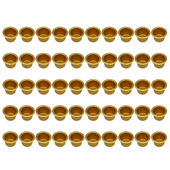 YIEMEEN Quality Gold Aluminum Candelabra 50Pcs Mini Candle Holder for Special Occasion Suitable for Daily and Holiday Use