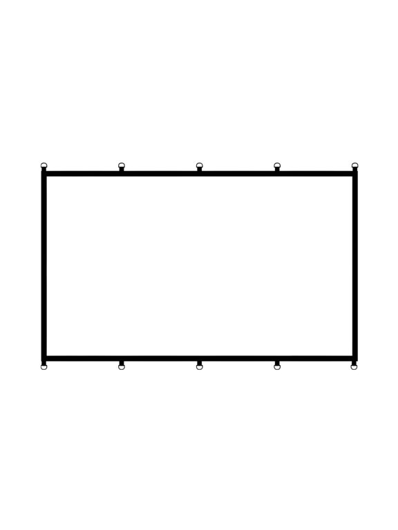 YIEMEEN Quick Installs D Rings Projection Screen 16:9 Ratio Thickened Polyester Fabric For Home Theater And Camping