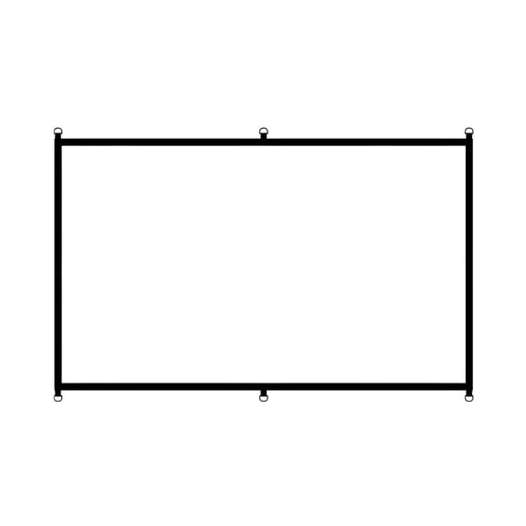 YIEMEEN Quick Installs D Rings Projection Screen 16:9 Ratio Thickened Polyester Fabric For Home Theater And Camping