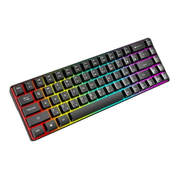 YIEMEEN Quiet 60Percent Mechanical Keyboard with Detachable Cable Clear Letter