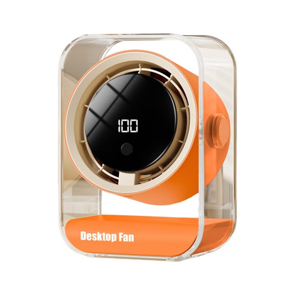 YIEMEEN Quiet Battery Operated Table Fan With Type C Charging And 100 Level Wind Control