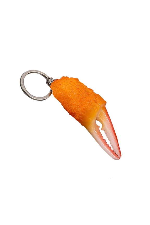 YIEMEEN Realistic Fried Crab Claw Keyring PVC Design Unique Bag Charm Car Decoration
