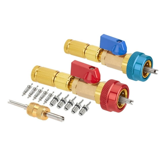 YIEMEEN Repair Tool Set Core Removal Tool Brass Texture for Maintaining Cooling Systems