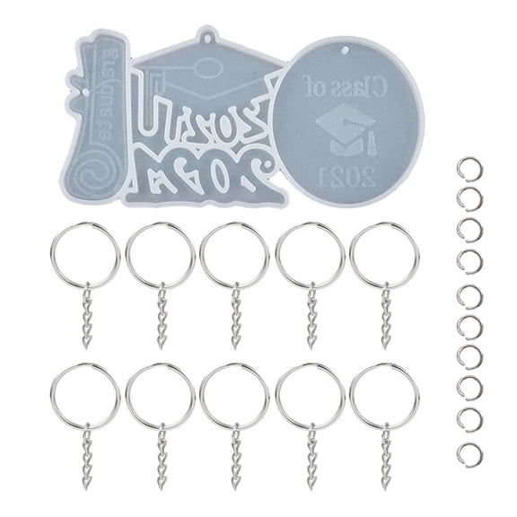 YIEMEEN Resin Keychain Molds 2021 Graduation Cap Decorations Pendant Silicone Mold for DIY Graduation Gift Jewelry Crafts