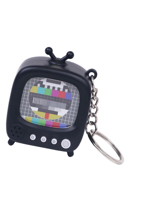 YIEMEEN Retro TV Keychain With Sound Glowing Function Plastic Vintage Gift Item