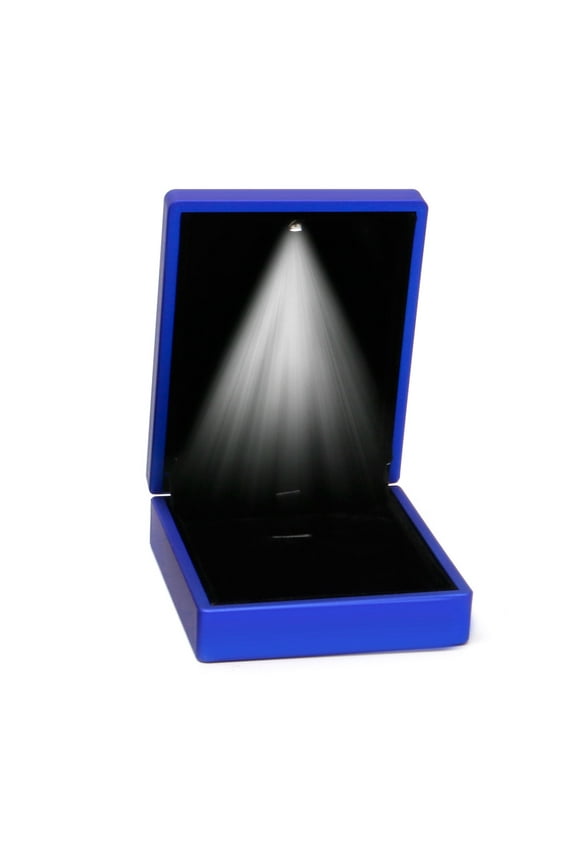 YIEMEEN Ring Box Square Wedding Ring for Case Jewelry Gift Box with LED Light for Propos