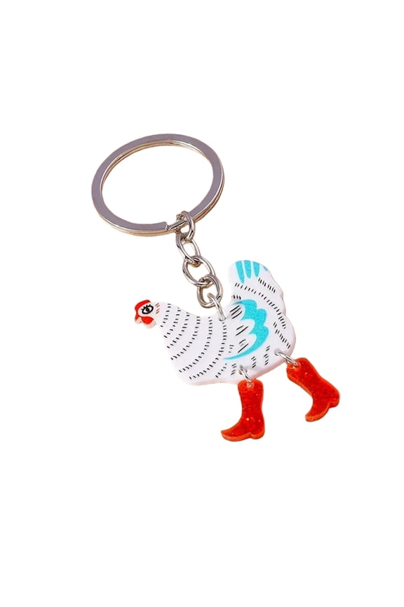 YIEMEEN Rooster Chicken Keyring Pendant for Women Girls Handbag Accessories Decoration