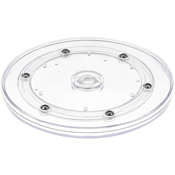YIEMEEN Rotating Tray for Kitchen Storage Ball Bearing Turntable Acrylic Display Stand