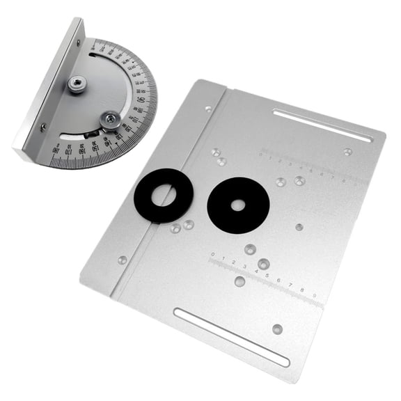 YIEMEEN Router Table Insert Plate Router Flip Plate Aluminum for Woodworking Benches Miter Gauge Guide Sliding Fence Brackets