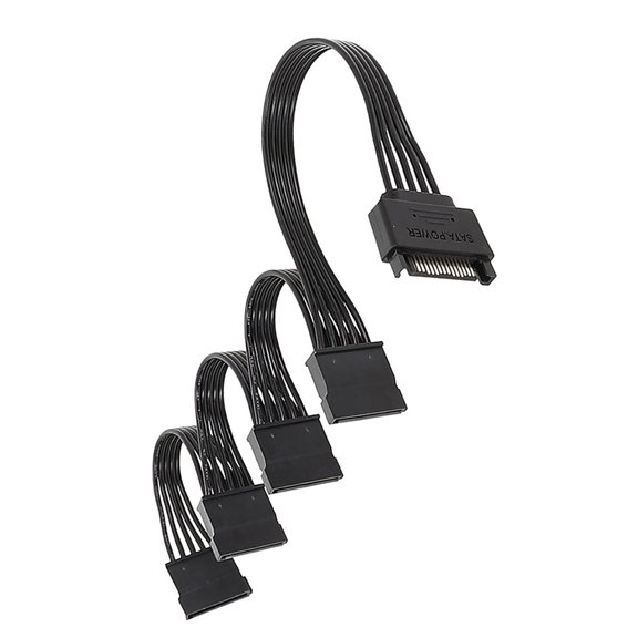 YIEMEEN SATA 15pin Hard Drive Power Cable 1 Male To 1/2/3/4/5 Female Splitter Adapter
