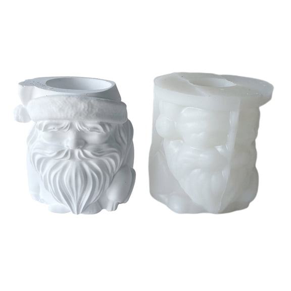 YIEMEEN Santa Claus Flower Pot Mold Silicone Succulent Flowerpot Plant Concrete Mould