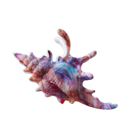 YIEMEEN Seashells Acrylic Barrettes Ffr Long Hair Gentle Hold Fashionable Hairpin
