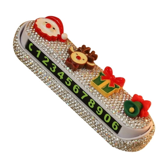 YIEMEEN Seasonal Vehicle Decorative Number Sign Clear Visible Recyclable Plastic Car Accessory With Rhinestones Display