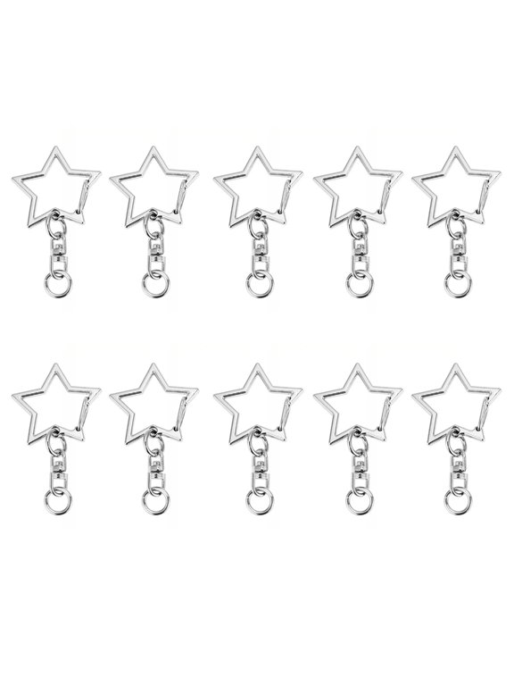 YIEMEEN Set of 10 Alloy Star Key Holders Featuring Distinctive Figure 8 Designs