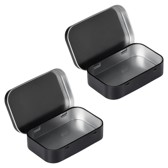 YIEMEEN Set of 2 Hingeds Iron Storage Tins Space Efficient Home Office Organization