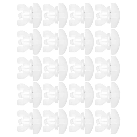 YIEMEEN Set of 20/40Pcs Curtain Track End Stoppers White Drapery Rails Gliders Fasteners