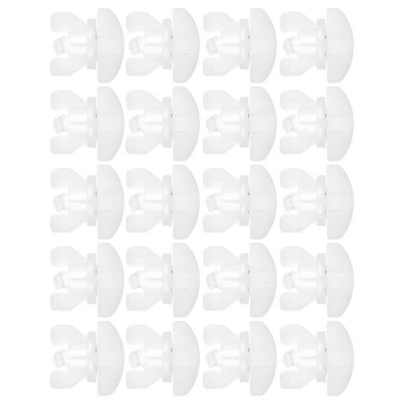 YIEMEEN Set of 20/40Pcs Curtain Track End Stoppers White Drapery Rails Gliders Fasteners