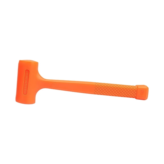 YIEMEEN Shock Absorbing Rubber Hammer In Bright Orange For Precise Striking Tasks