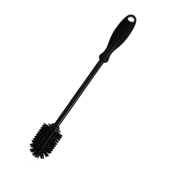 YIEMEEN Silicone Bottle Brush With Long Handle For Baby Bottles, Sports Flasks And Glassware Cleaning Black
