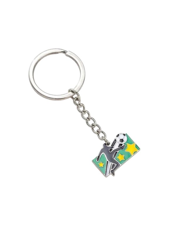 YIEMEEN Soccer Key with Stainless Steel Chain for Everyday Carry Items