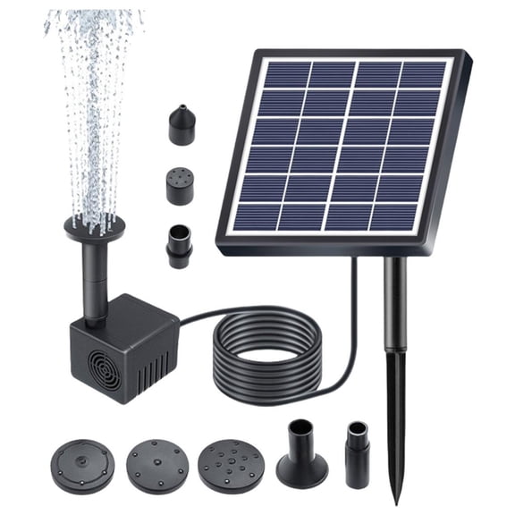 YIEMEEN Solar Fountain Pump 1.5W/5W Solar Power Water Pump 150L/H Adjustable Sprayers