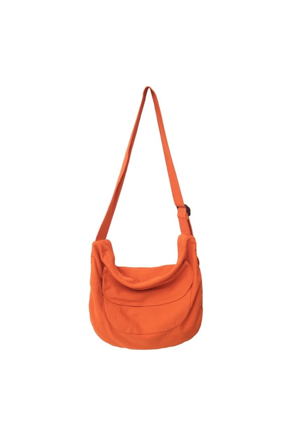 YIEMEEN Solid Canvas-Bag for Women Men Casual Messenger Bag Large Capacity Crossbody Bag