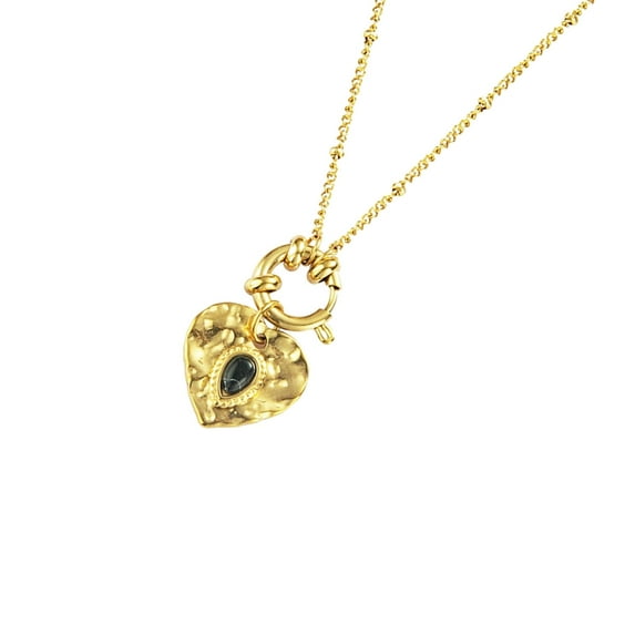 YIEMEEN Sophisticated Heart Pendant Necklace Stylish Neckchain Jewelry for Modern Women