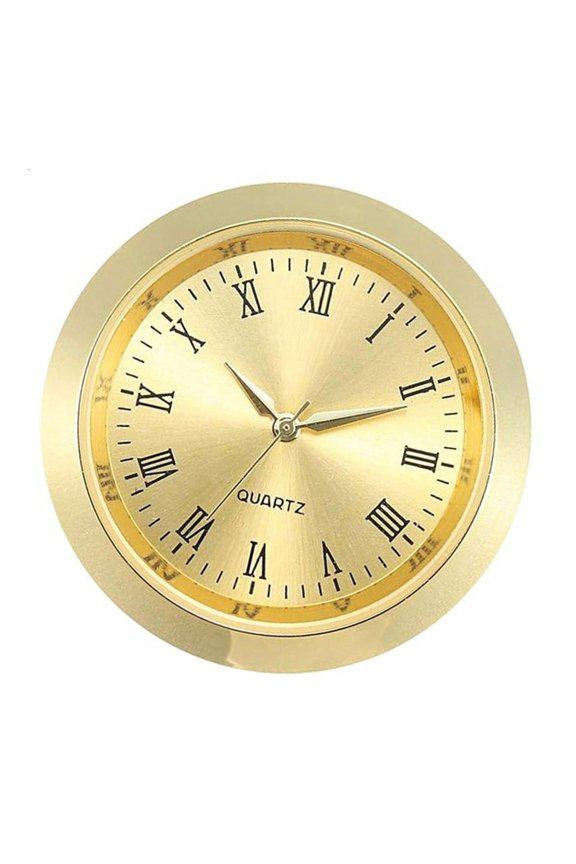 YIEMEEN Sophisticated Miniature Clock Insert with Roman Numerals Round Metal Watch Dials Replacement for Clock Crafts