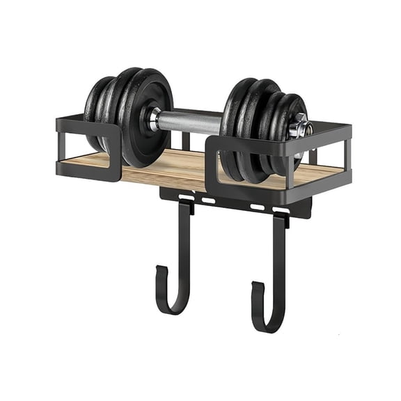 YIEMEEN Space Efficient Wall Mounted Iron Holder And Ironing Board Rack Durable Wood Metal Design For Modern Households