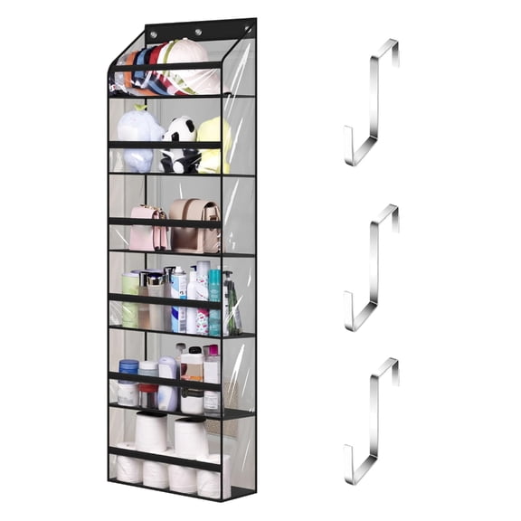 YIEMEEN Space Saving 6 Compartment Clear Door Back Hanging Bag For Household Item Organization And Clutter Control