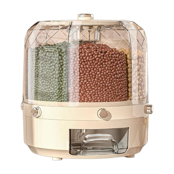 YIEMEEN Space Saving Grains Storage Boxes with Easy Access Rotating Designs for Kitchen