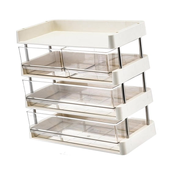 YIEMEEN Space Saving Multiple Purpose Plastic Shelving Unit Easy No Tool Setups Adjustable Layers Home Organization
