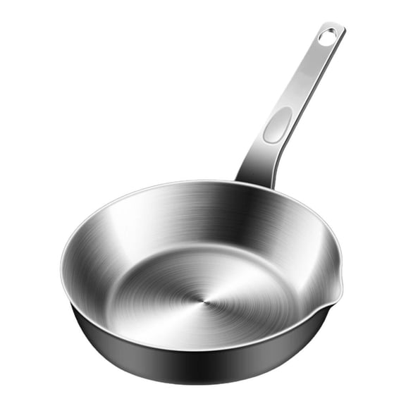 YIEMEEN Space Saving Small Stainless Steel Skillets For Butter Melting Miniature Saucepan with Spout Ergonomic Handle Cookware