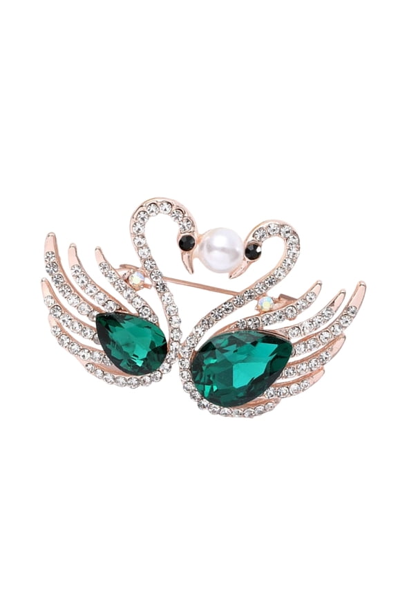 YIEMEEN Sparkling Rhinestones Swan Brooches Vintage Alloy Pins Banquet Party Accessories Suitable for Women Men Present