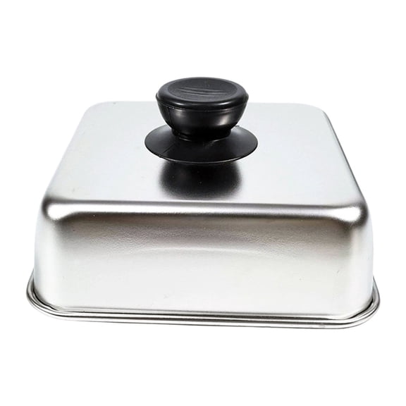 YIEMEEN Stainless Steel BBQ Grill Lid With Ergonomic Handle Square Basting Cover Cheese Melting Dome For Indoor And Outdoor Use