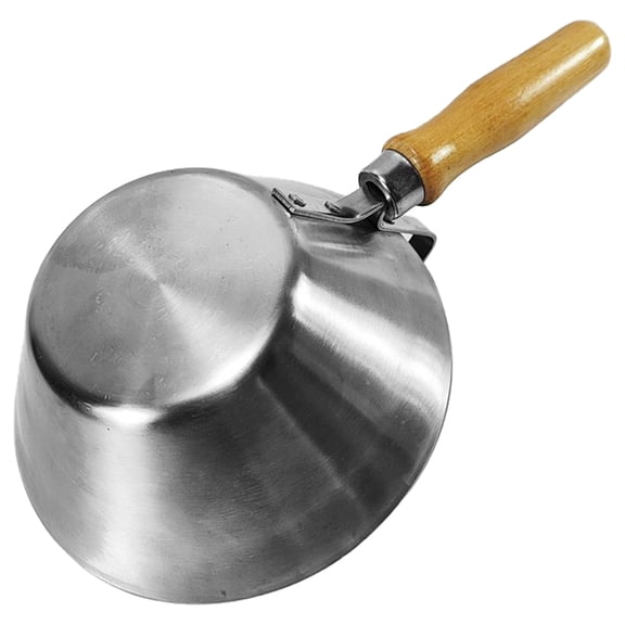 YIEMEEN Stainless Steel Bucket with Wood Handle Container Tub for Home & Commercial