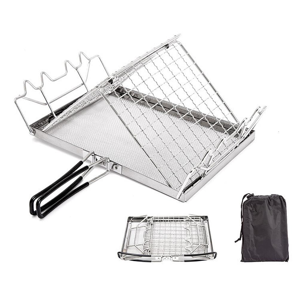 YIEMEEN Stainless Steel Folding Grill Rack Portable BBQ Grill Grates ...