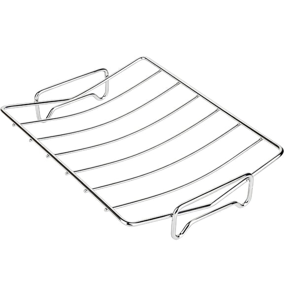 YIEMEEN Stainless Steel Grilling Rack Turkey Roasting V Rack Roasting Pan for Grilling Poultry Chicken Enduring