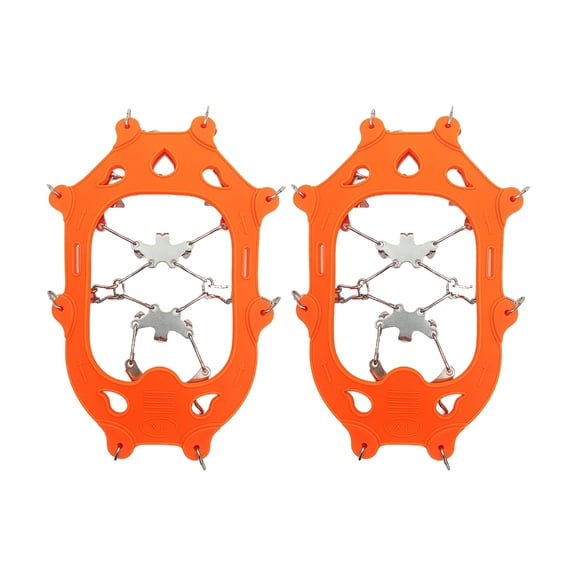 YIEMEEN Stainless Steel Ice Gripper Spikes Outdoor 19 Tooth Ice Claws Spikes Chain Shoe Cover Ice Grasping Skiing Claws Enduring