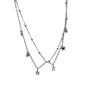 YIEMEEN Star Double Layer Necklace Pendant Choker Elegant Jewelry Y2K Star Necklace