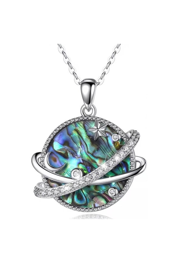 YIEMEEN Statement Jewelry Planet Pendant Necklace Alloy Material Gift for Space Lover