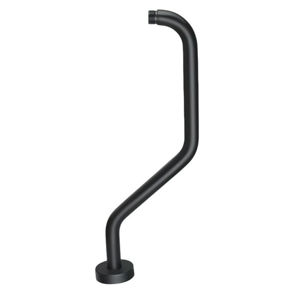 YIEMEEN Sturdy Stainless Steel Wall Mounted Shower Arm in Matte Black Designs for Fixed and Handheld Head Easy Installion