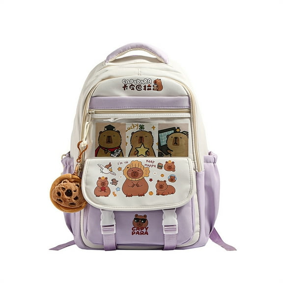 YIEMEEN Stylish Capybara Backpack School Bag Offering Comfort And Ample Storage Space