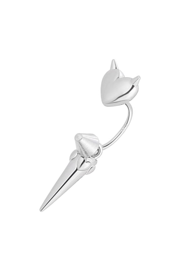 YIEMEEN Stylish Devil Earbone Nail for Fashionistas Unique Love Heart Designs Ear Studs
