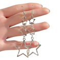 thumbnail image 1 of YIEMEEN Stylish Pentagrams Earwear Five Pointed Star Drop Earrings Exquisite Hollow Pattern Ear Ornament Fashionable Jewelry, 1 of 8