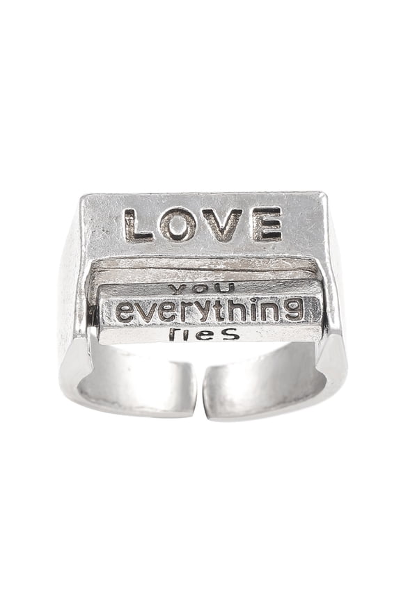 YIEMEEN Stylish Rotatable Ring Adjustable Ring for Couples Unique Finger Accessories