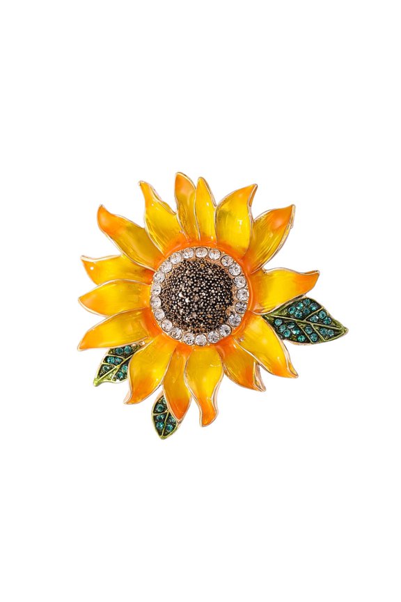 YIEMEEN Stylish Sunflower Brooch With Sturdy Alloy Designs For Everyday Wear And Special Occasions