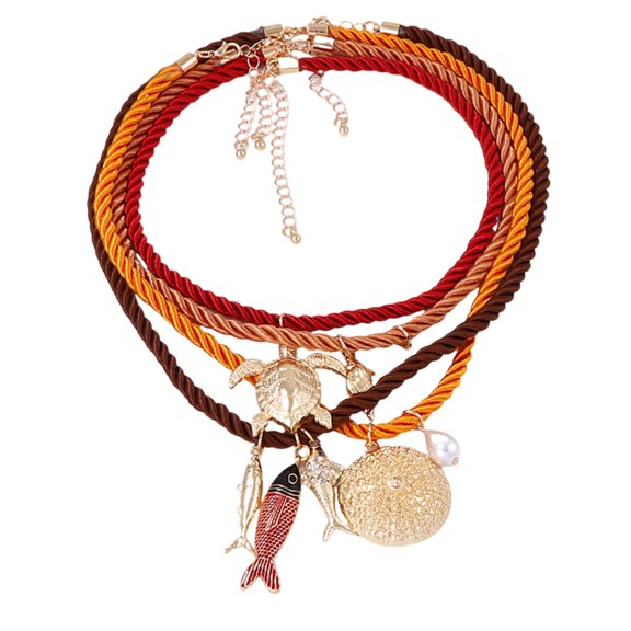 YIEMEEN Stylish Zinc Alloy Sea Creature Jewelry Adjustable Chain Perfect Gift for Summer Occasions