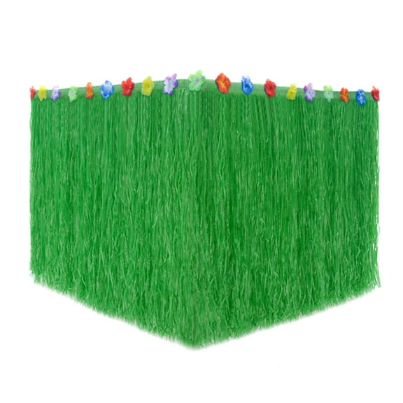 YIEMEEN Summer Birthday Party Grass Table Skirt Hawaiian Theme Decoration Cover
