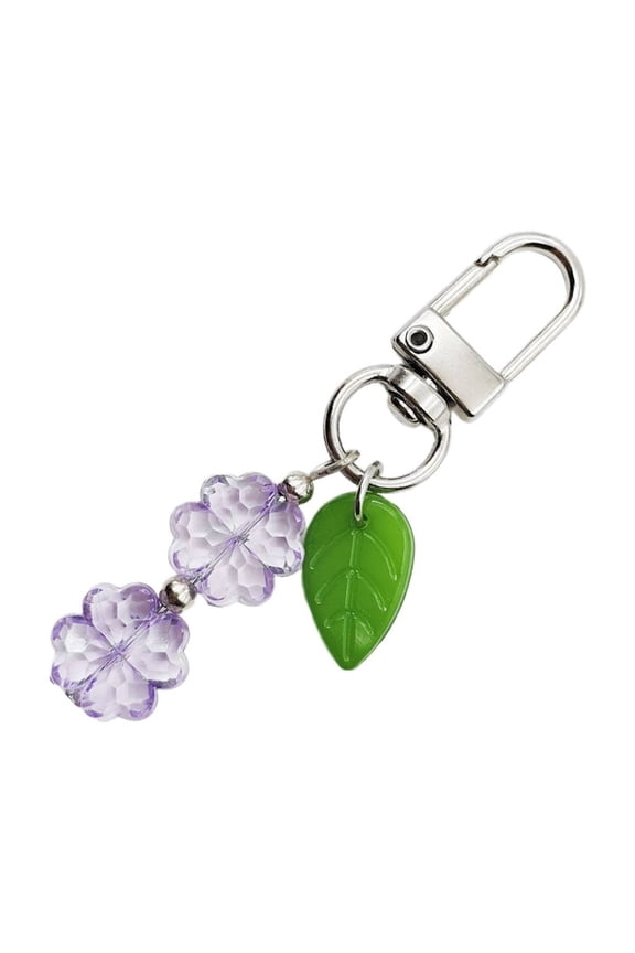 YIEMEEN Sweet Acrylic Four Leaf Keychain Pendant Lovely Decorations Keyring Charm